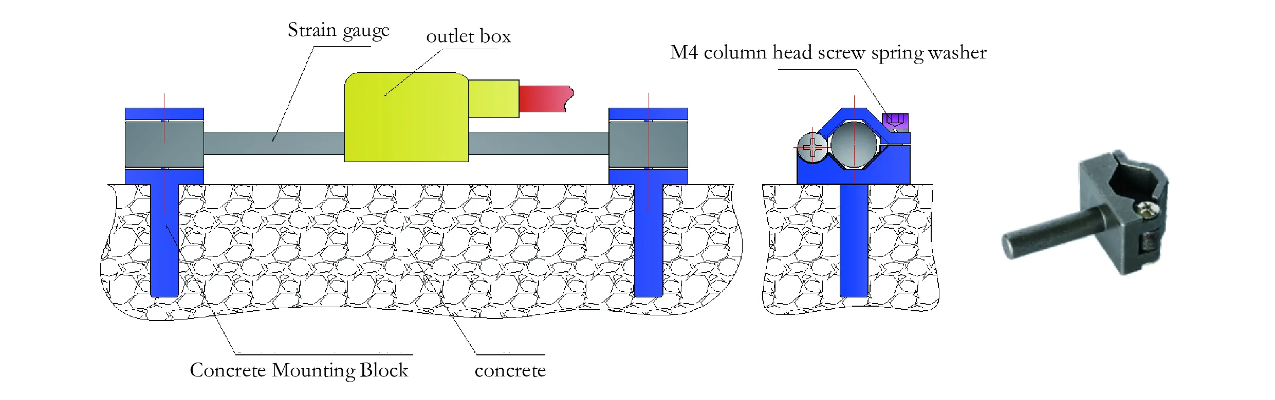 Viedais vibrācijas stieples tenzometrs (virsmas modelis) JMZX-212HAT/HB attēls 9